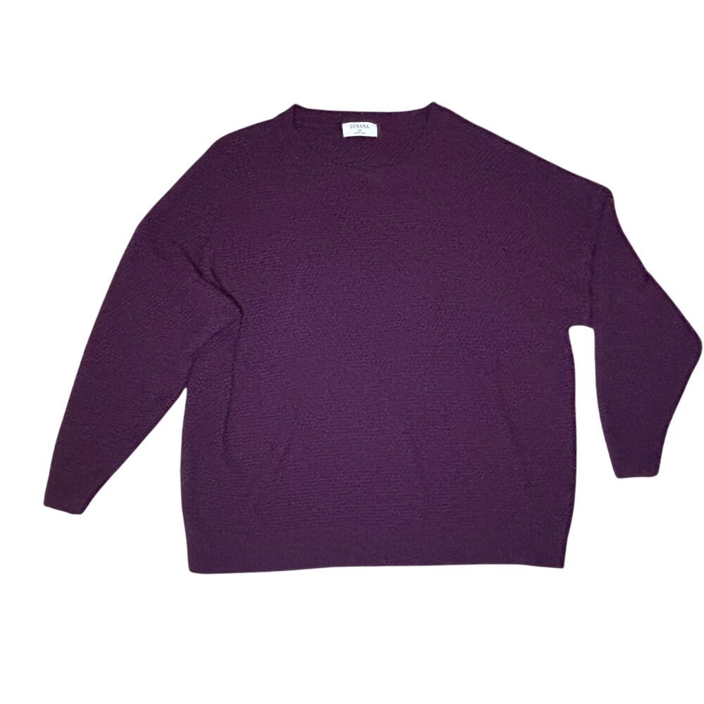 Zenana plus size 2x Purple Sweater pullover crew‎ neck
